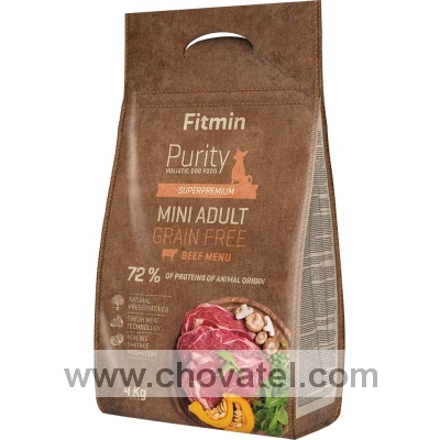 Fitmin dog Purity Grain Free Adult Mini Beef 2 x 4kg